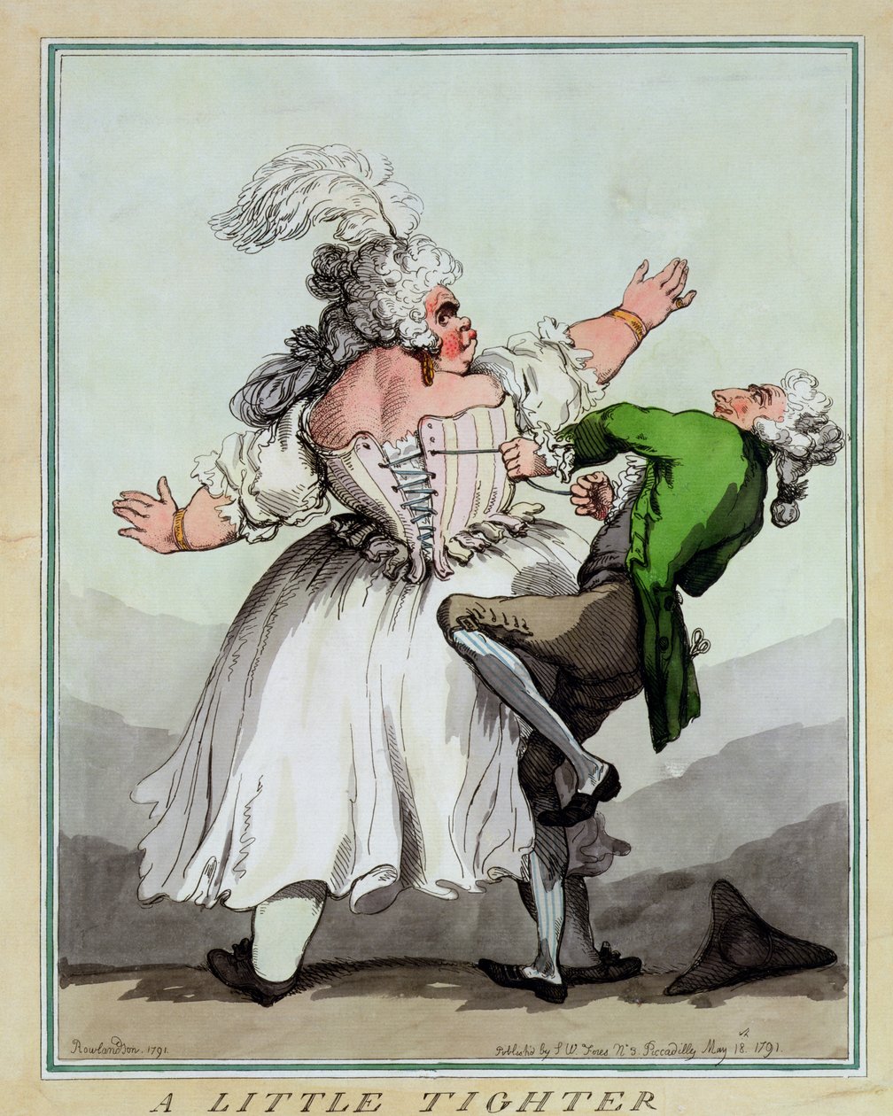 Egy kicsit szorosabb, kocsma. szerző: S.W. Fores, 1791 (színes rézkarc) (125714 pár) alkotó: Thomas Rowlandson