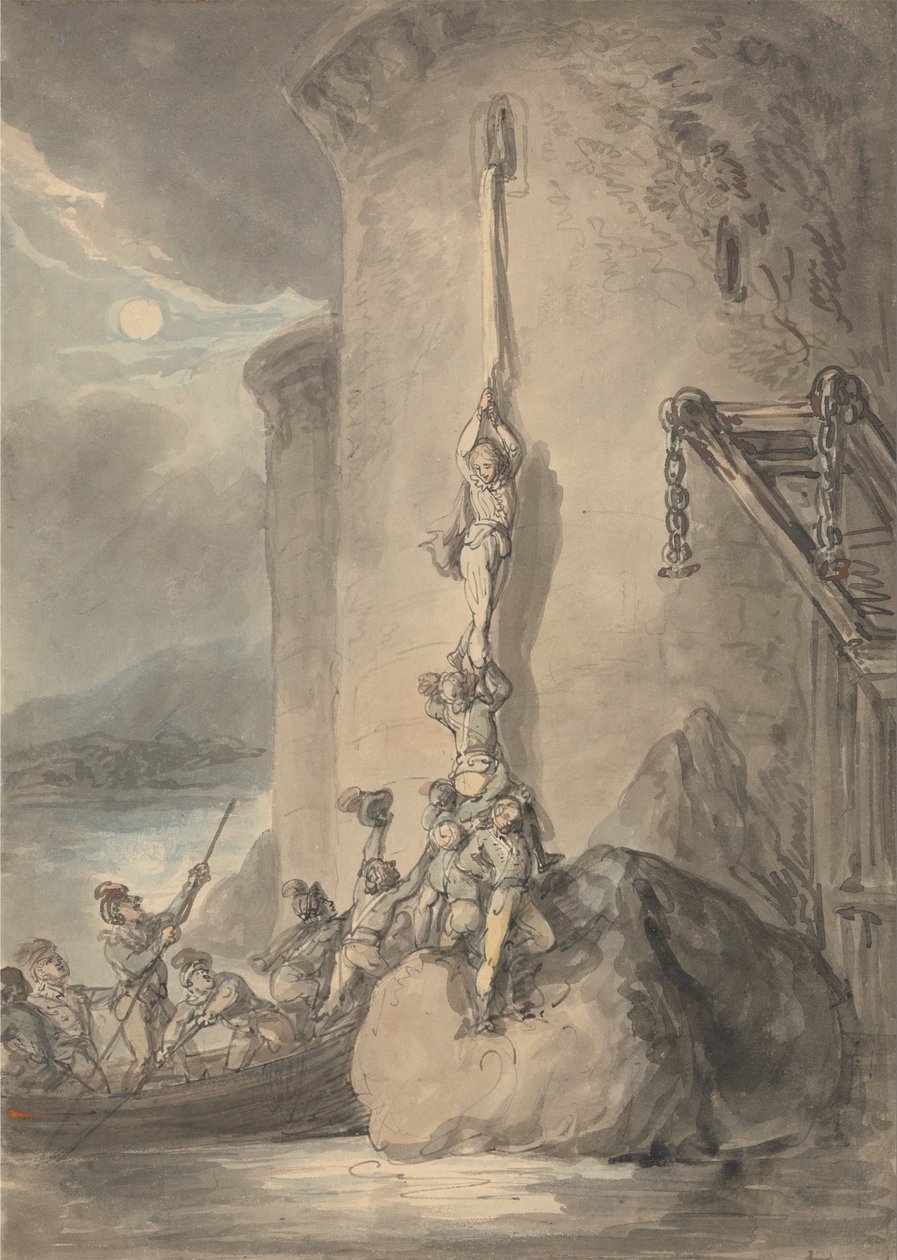 Katonai Escapade alkotó: Thomas Rowlandson