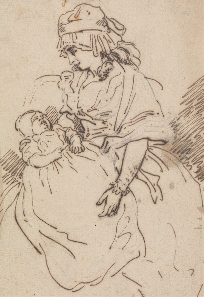 Egy anya és gyermeke alkotó: Thomas Rowlandson