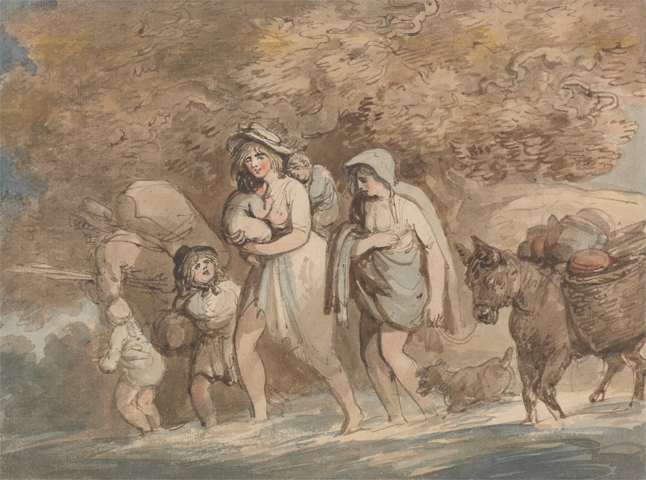 Egy fazekas visszatér a piacról alkotó: Thomas Rowlandson