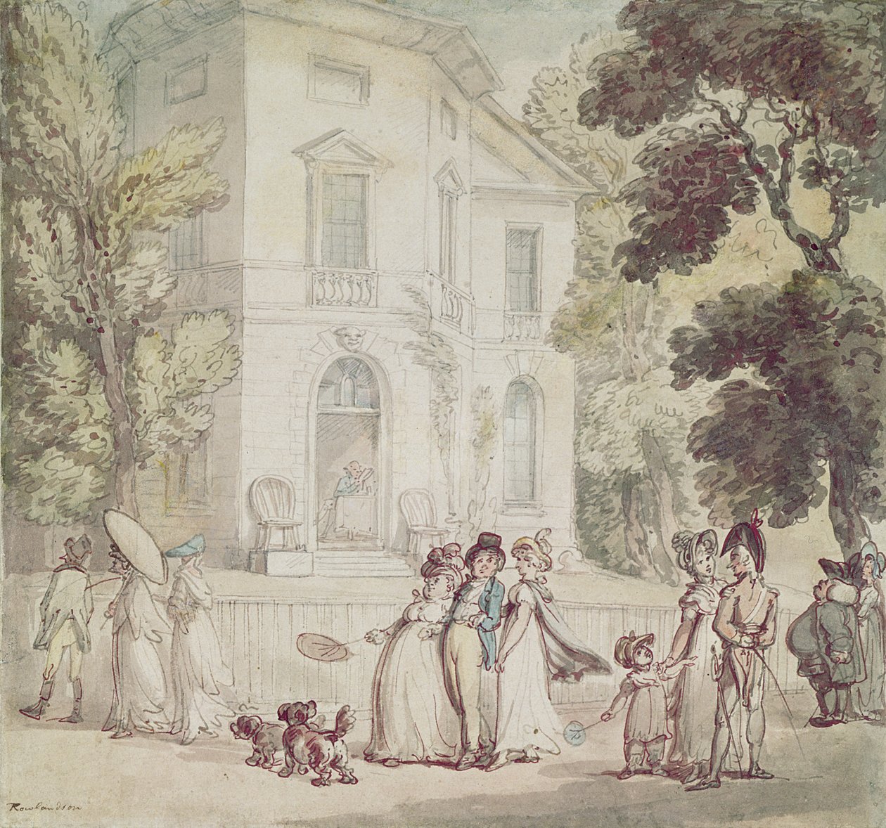 Vasárnap délutáni sétány alkotó: Thomas Rowlandson