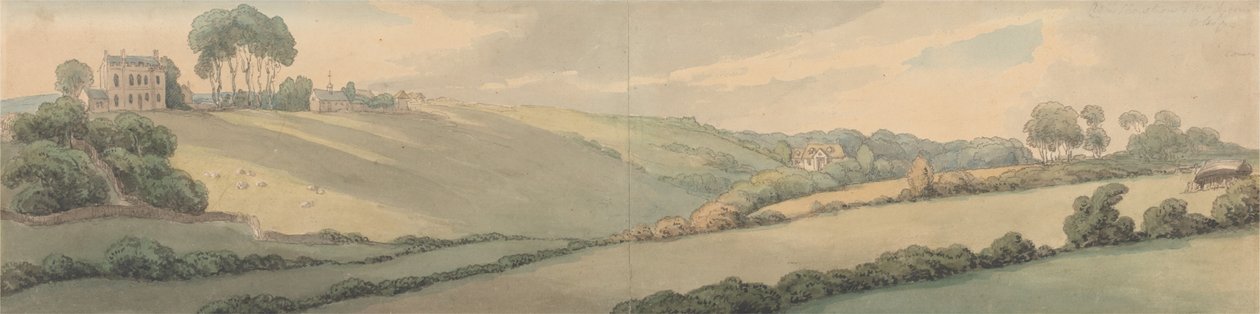 Admiral keresztények és Mr. Lysons Cottages, Cowes alkotó: Thomas Rowlandson