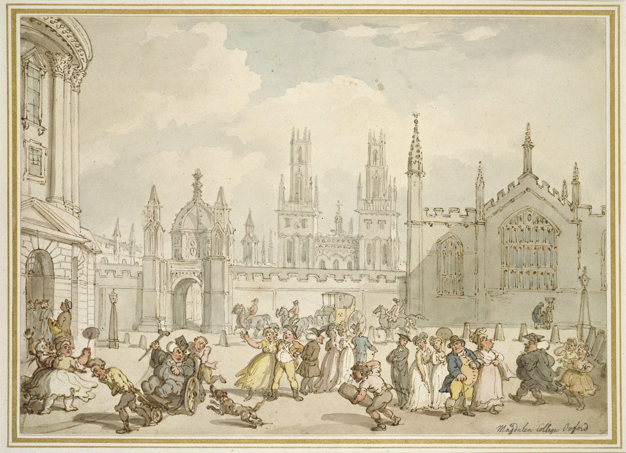 All Souls College, Oxford vagy Radcliffe Square, Oxford, 19. század alkotó: Thomas Rowlandson