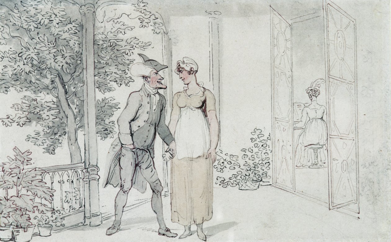 Szerelmi intelmek, 1800 körül alkotó: Thomas Rowlandson