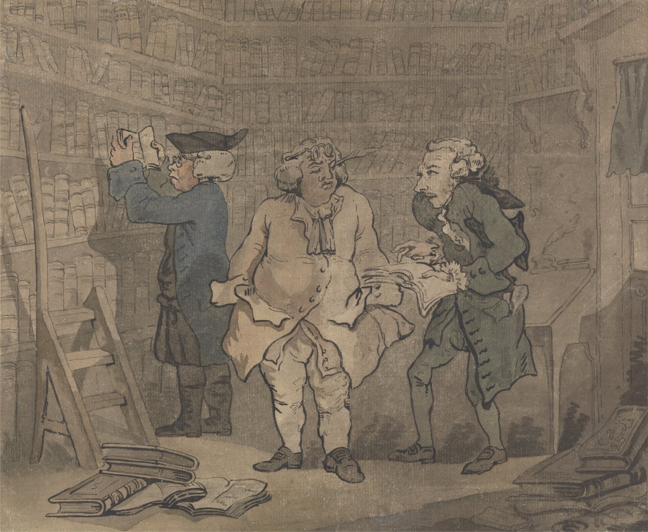 Könyvkereskedő és szerző alkotó: Thomas Rowlandson