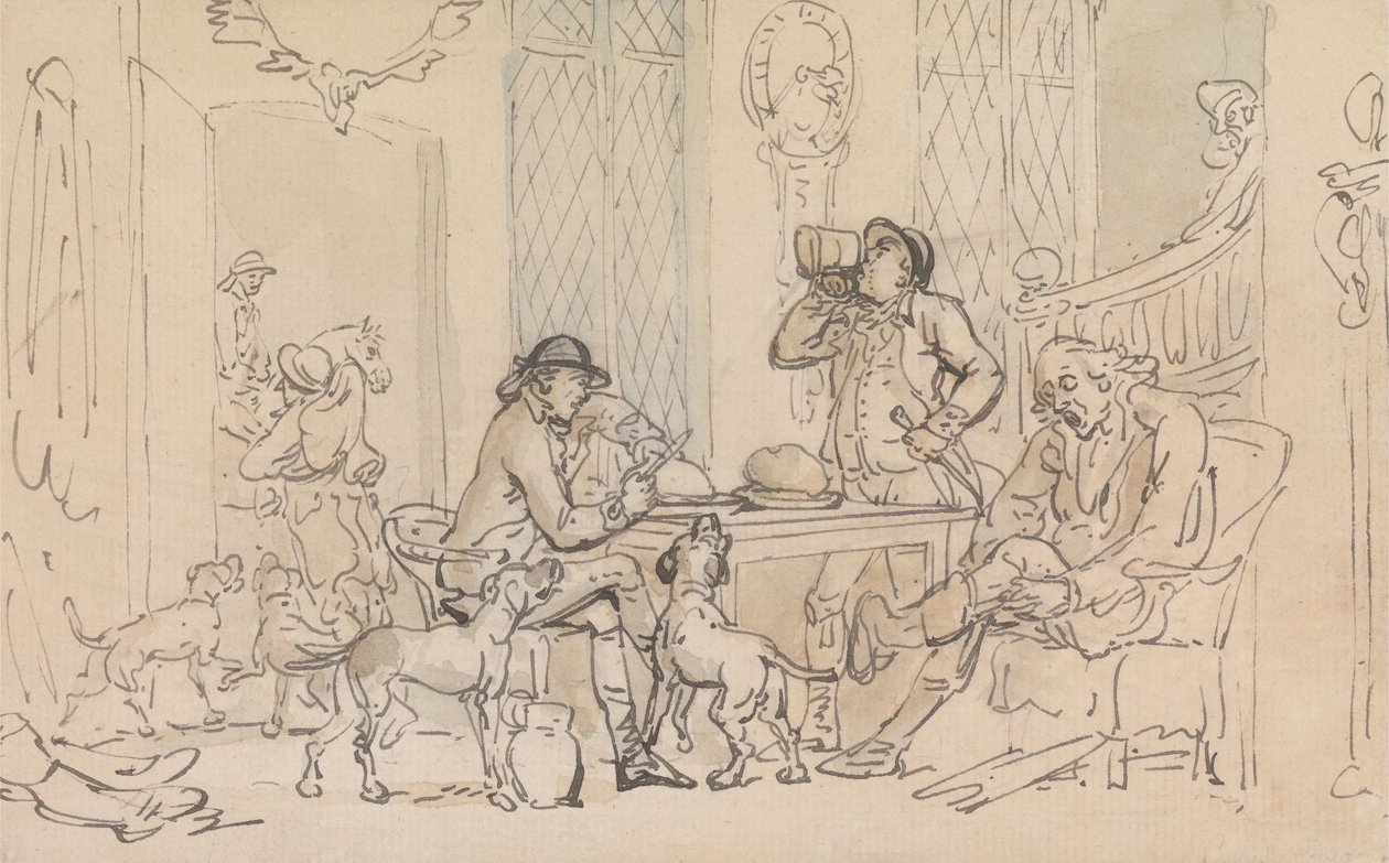 Reggeli a vadászat előtt alkotó: Thomas Rowlandson
