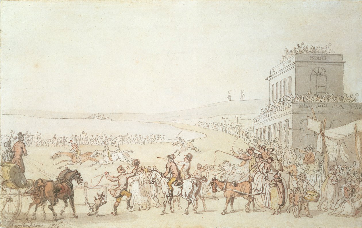Brighton Races, 1816 (toll, ceruza és ceruza, papír) alkotó: Thomas Rowlandson