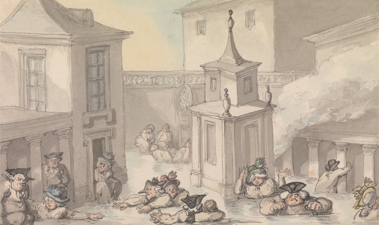 A fürdő kényelme- A fürdő alkotó: Thomas Rowlandson