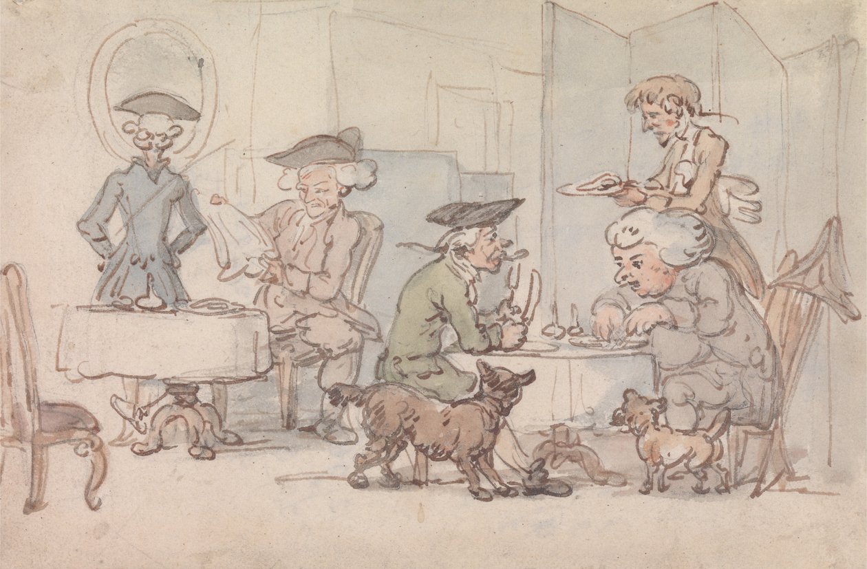 Diners in a Chop Shop alkotó: Thomas Rowlandson