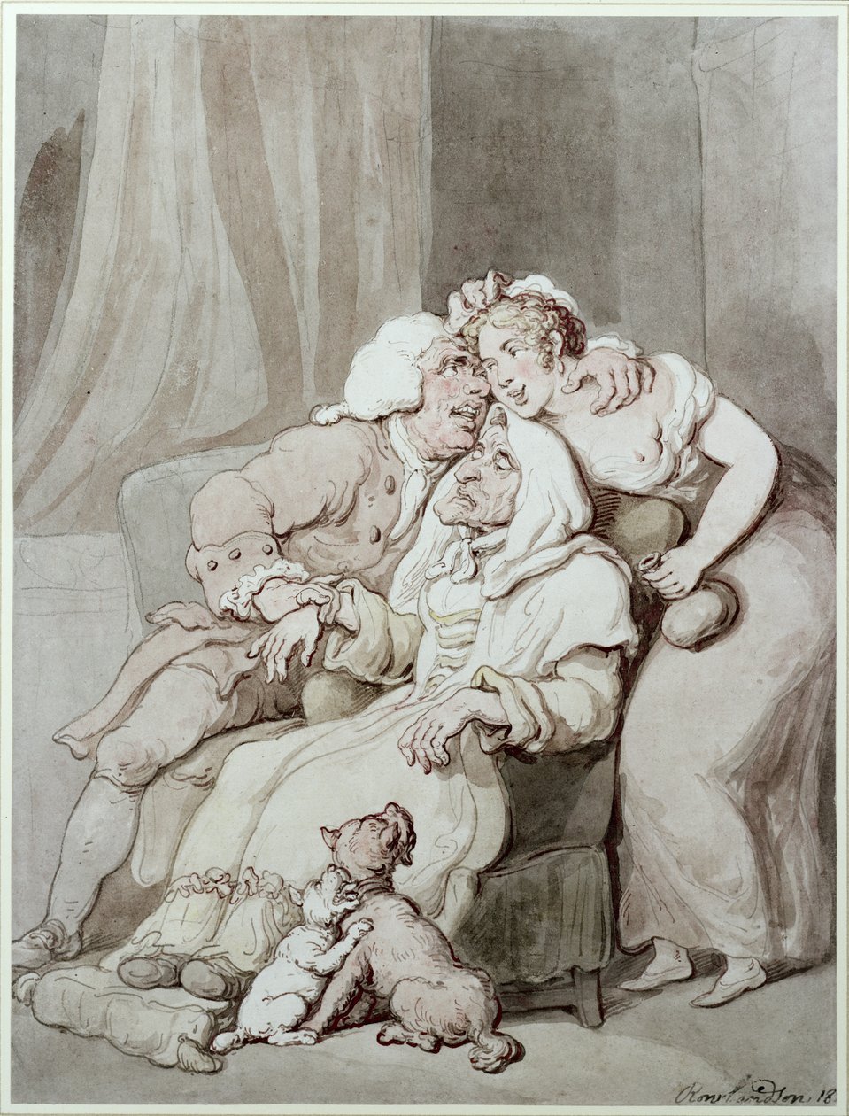 Doctor Doublepulse (wc tollal és tintával papíron) alkotó: Thomas Rowlandson