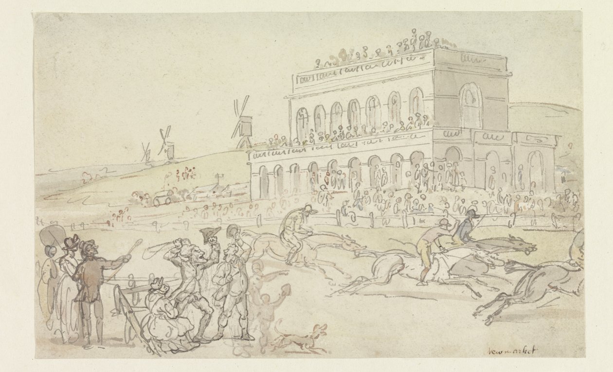 Doctor Syntax elveszti a pénzét a yorki versenypályán (toll és tinta WC-vel papíron) alkotó: Thomas Rowlandson