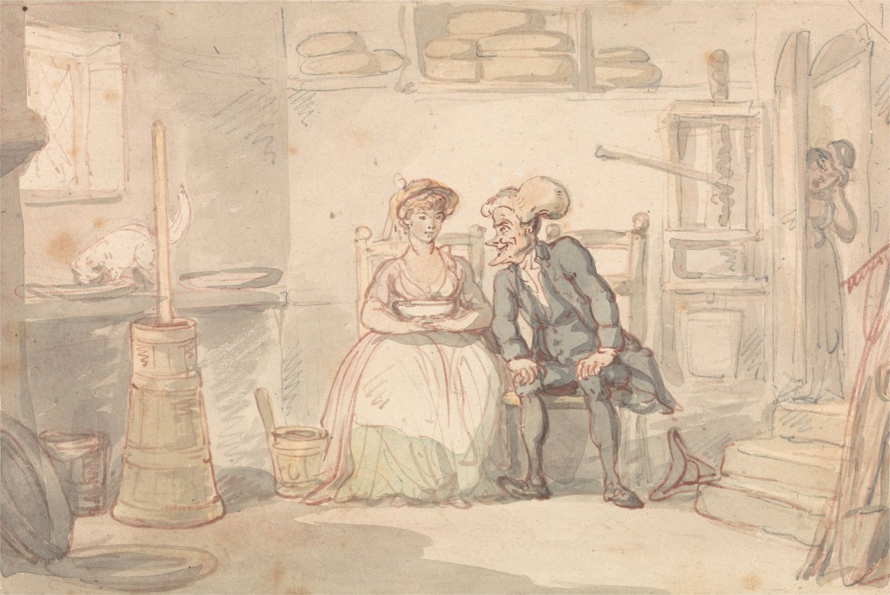 Dr Syntax und Dairymaid alkotó: Thomas Rowlandson