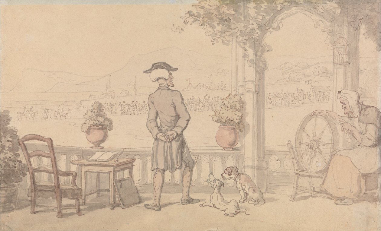 Dr. Szintaxis Soliloquising alkotó: Thomas Rowlandson