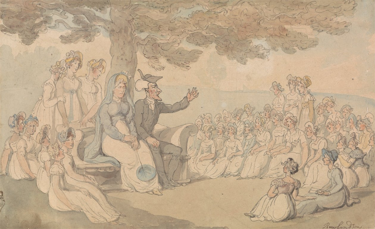 Dr. Syntax meglátogat egy Fiatal Hölgyek Kollégiumát alkotó: Thomas Rowlandson