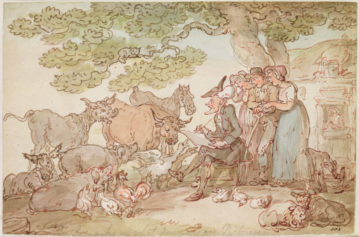 Dr. Szintaxis vázlat a természet után alkotó: Thomas Rowlandson