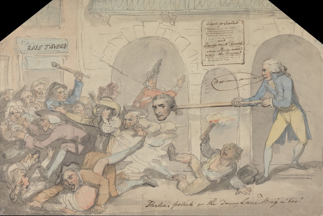 Drury Lane. A botrány iskolája alkotó: Thomas Rowlandson