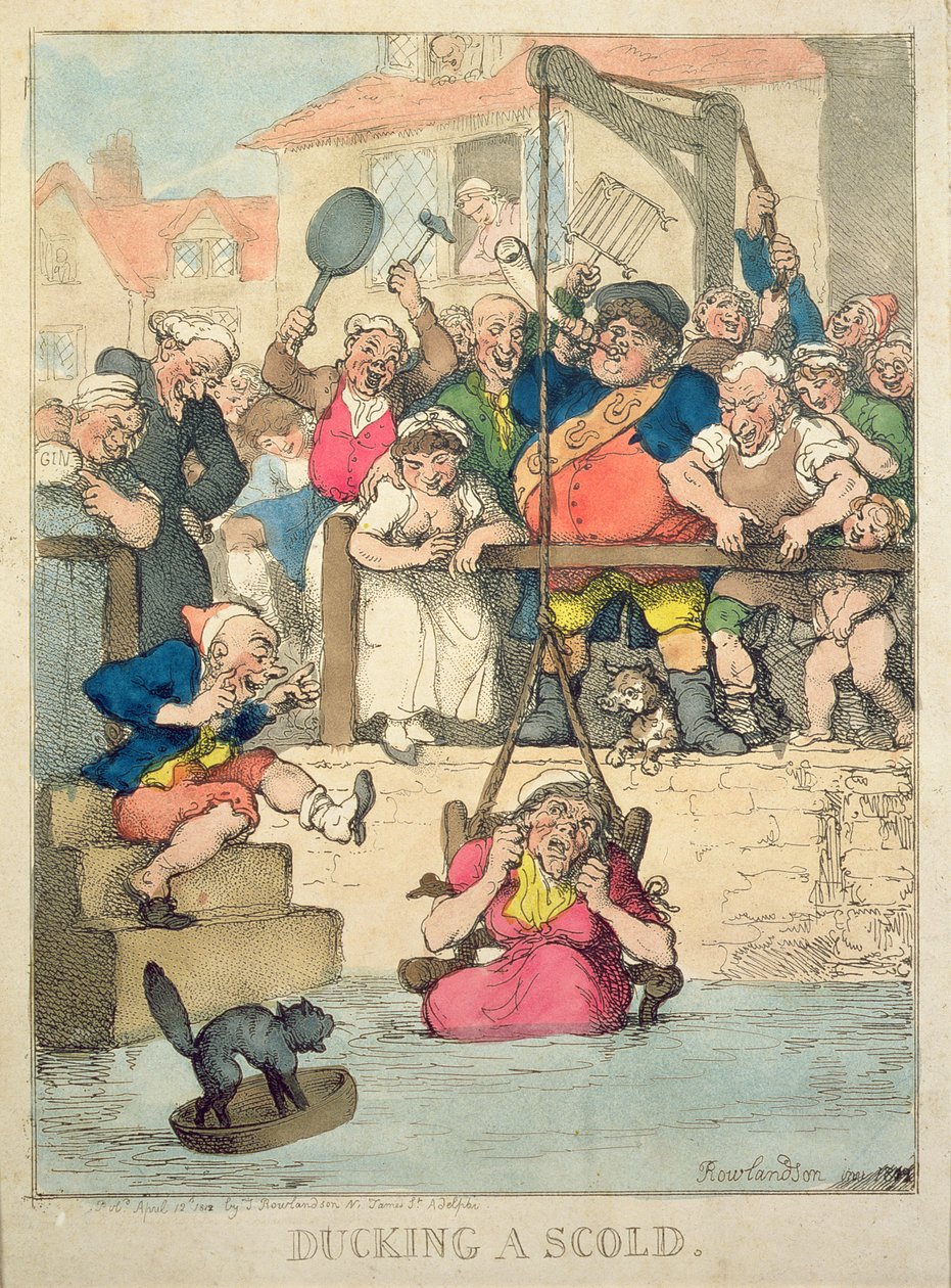 Egy szidás elől elhajolva, 1812 alkotó: Thomas Rowlandson