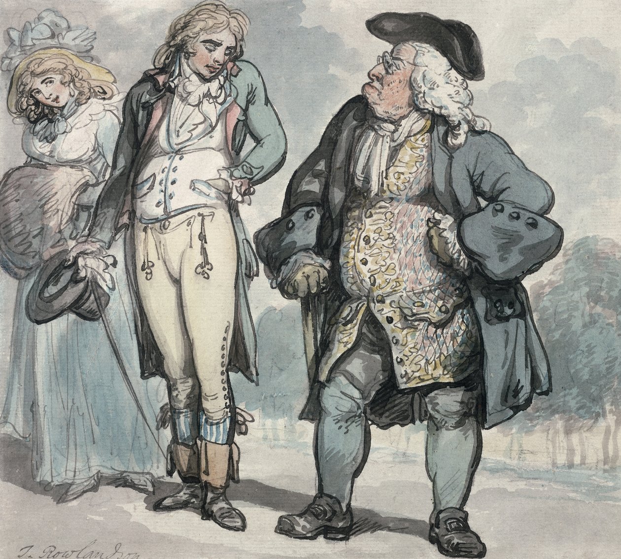 Apa elégedetlensége (toll, wc és ceruza papíron) alkotó: Thomas Rowlandson