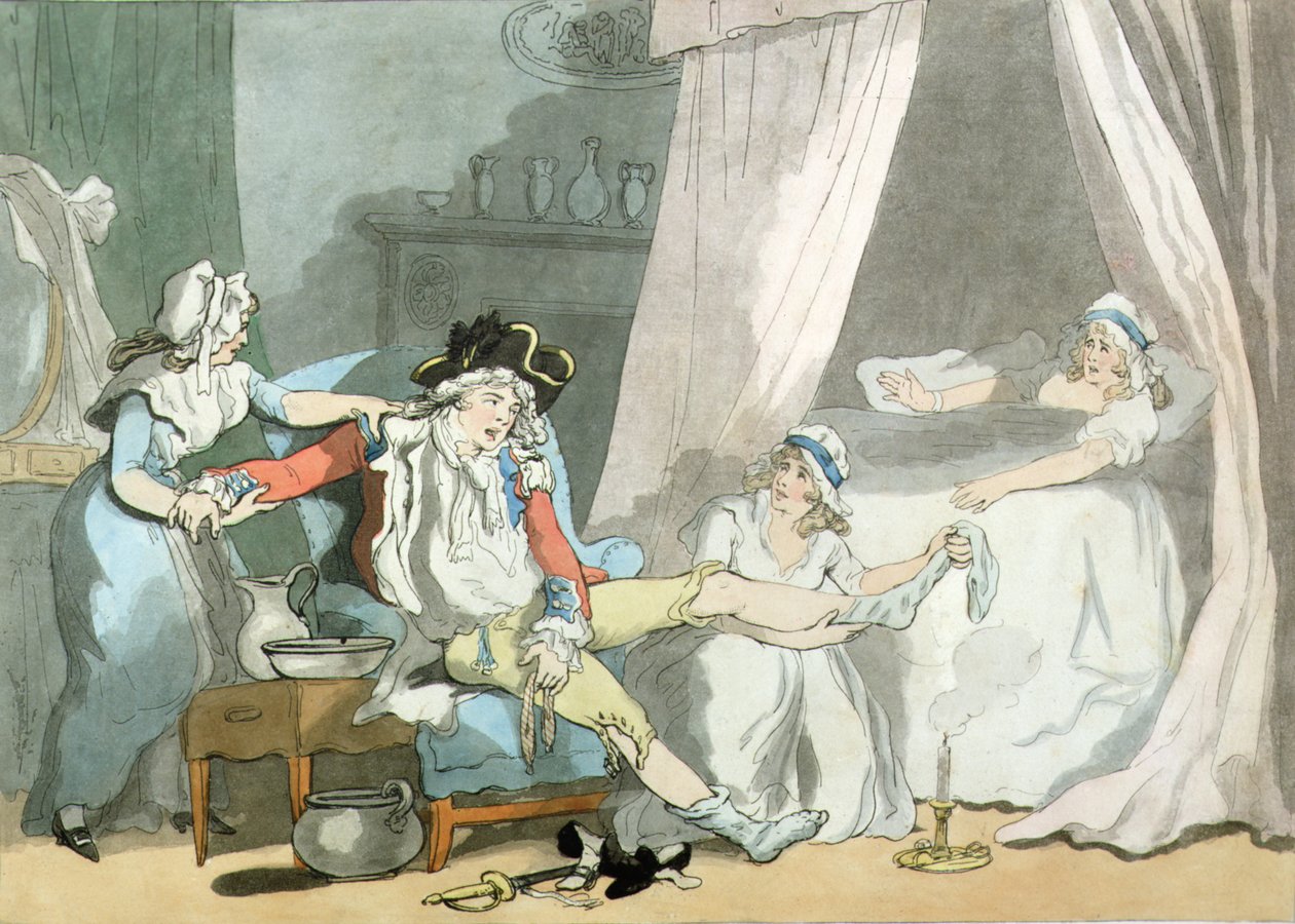 Négy óra a városban, kocsma. 1788 (színes rézkarc akvatintával) (125721 pár) alkotó: Thomas Rowlandson