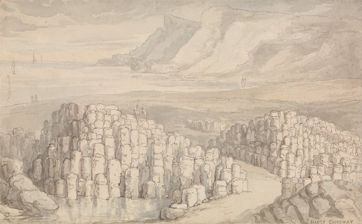 Giants Causeway, Antrim, Írország. alkotó: Thomas Rowlandson