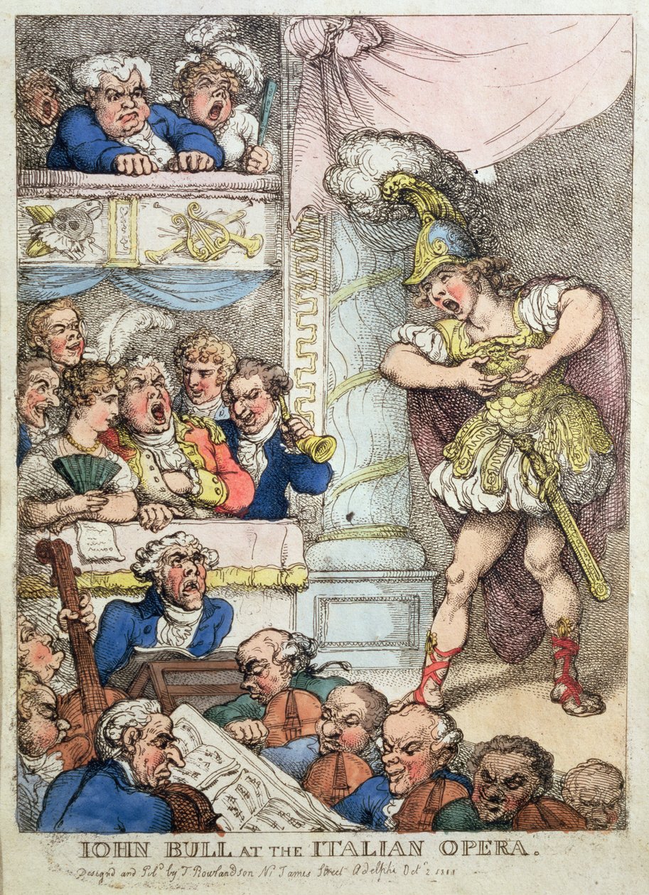 John Bull az Olasz Operában, 1811 alkotó: Thomas Rowlandson