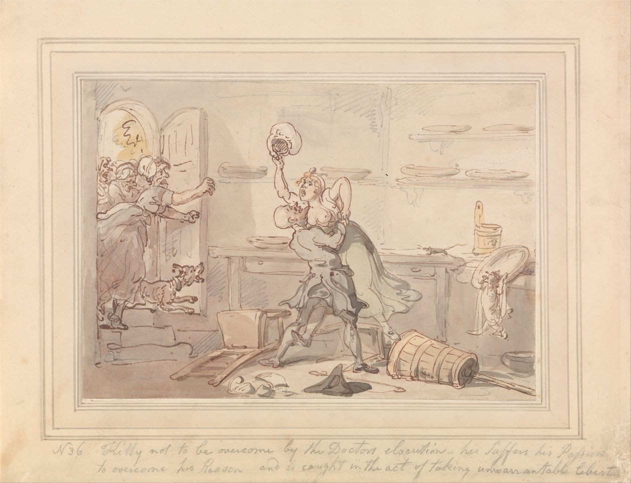 Kitty Overcome alkotó: Thomas Rowlandson