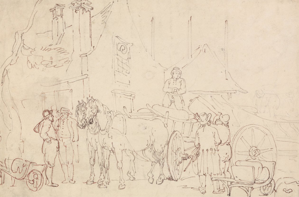 Waggon betöltése alkotó: Thomas Rowlandson