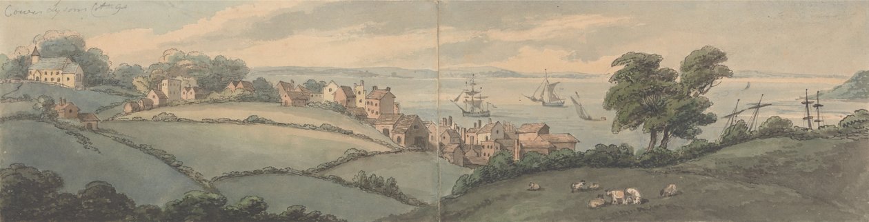Lysons Cottage, Cowes, Wight -sziget alkotó: Thomas Rowlandson