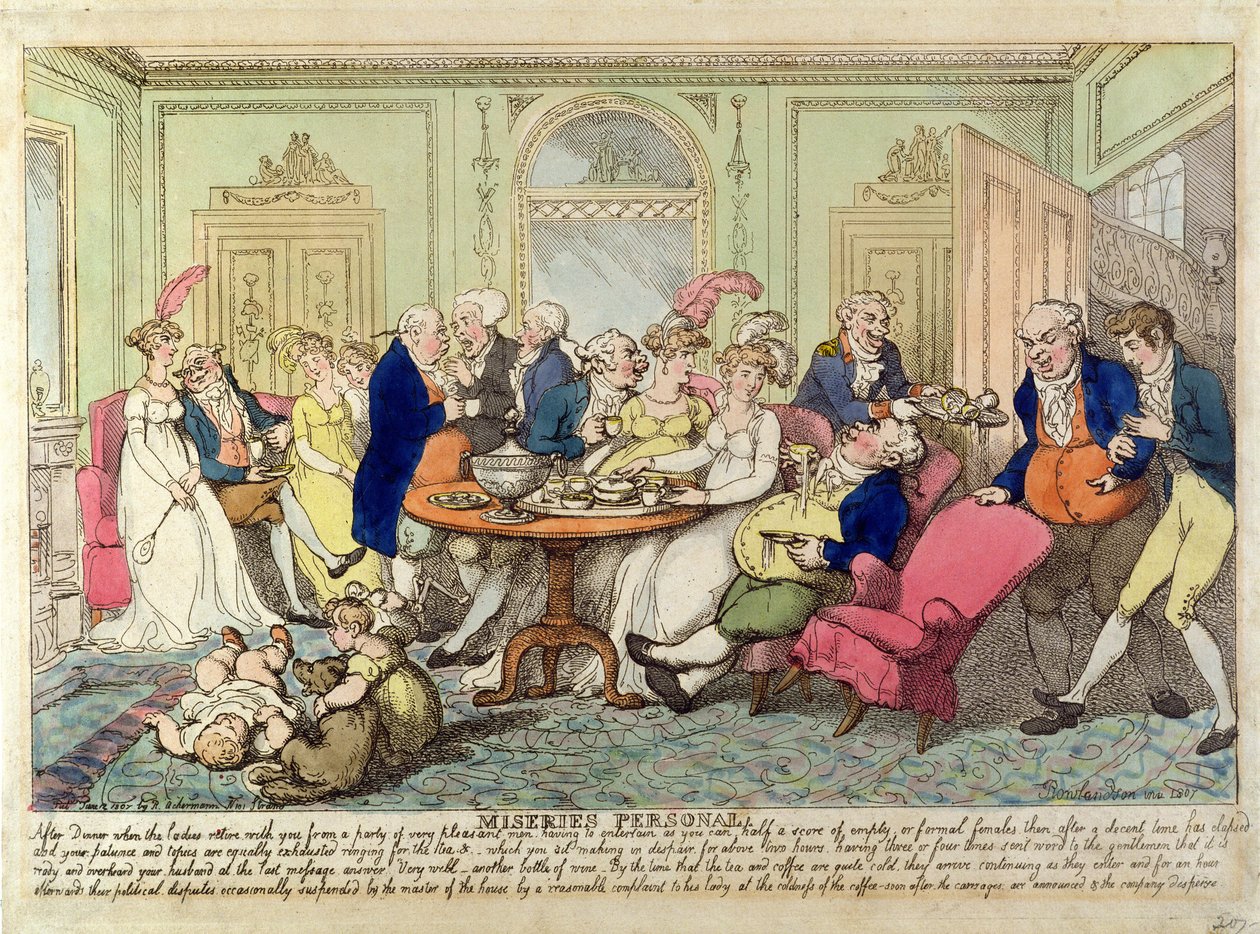 Személyes nyomorúság (színes rézkarc) alkotó: Thomas Rowlandson