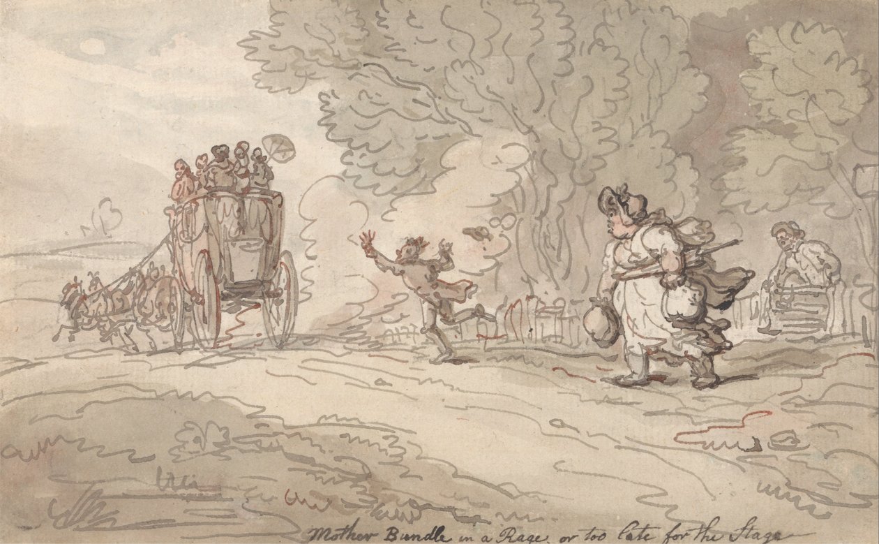 Anyacsomag dühében, vagy túl későn a színpadhoz alkotó: Thomas Rowlandson