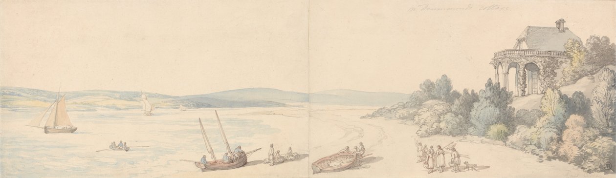 Mr. Drummonds Cottage, East Cowes, Wight -sziget alkotó: Thomas Rowlandson