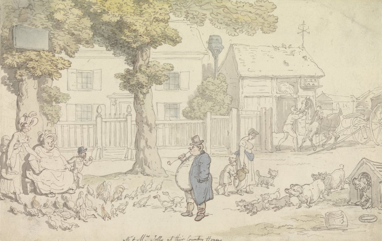 Mr. és Mrs. Jolly a vidéki házukban alkotó: Thomas Rowlandson