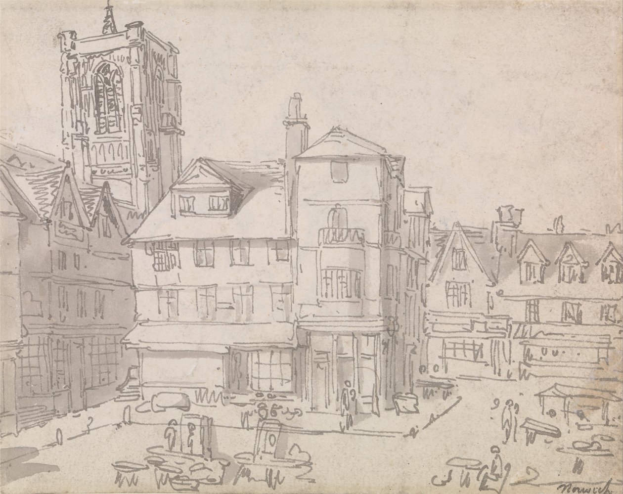 Norwich piactér alkotó: Thomas Rowlandson