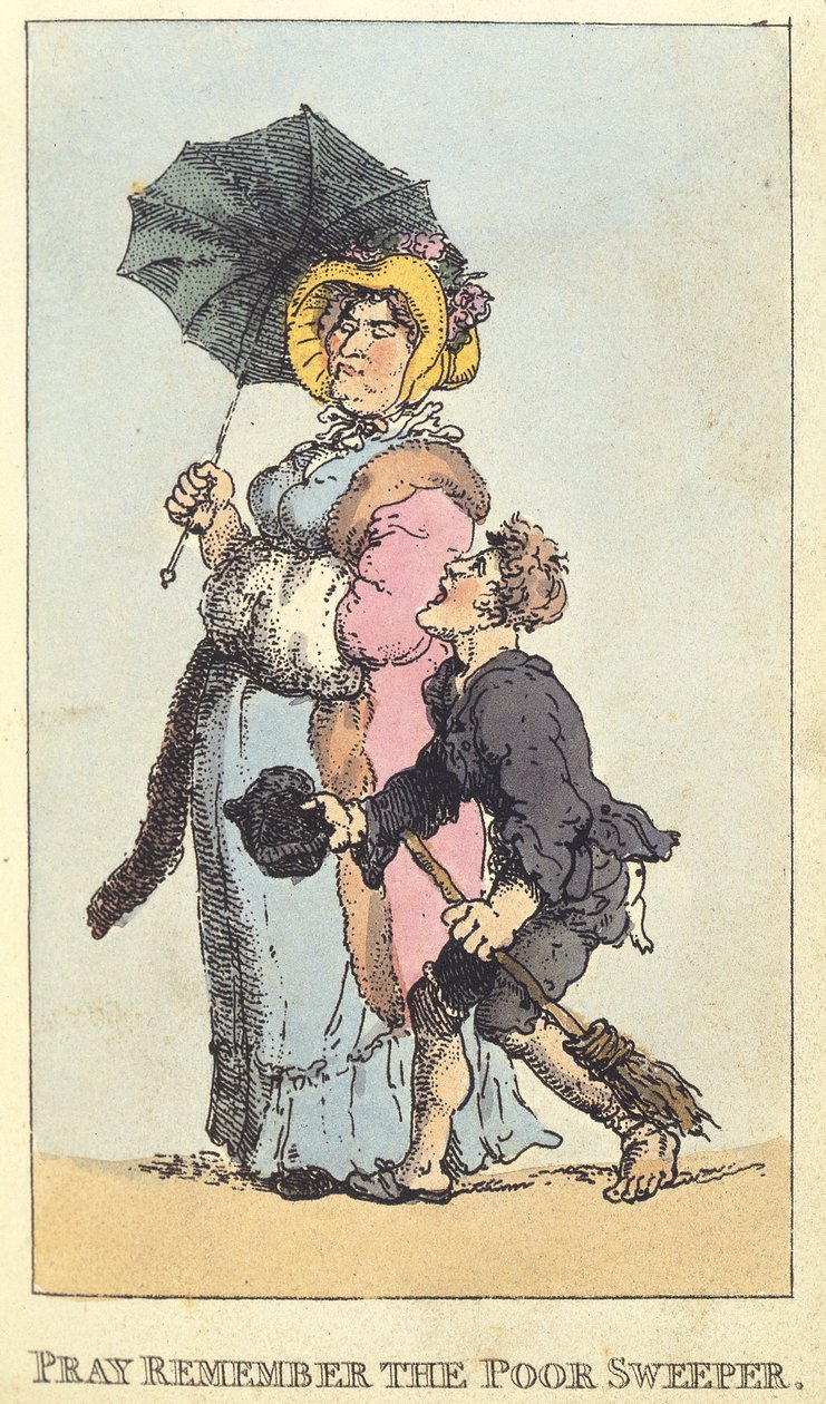 Imádkozz, emlékezz a szegény seprőre, 1820 alkotó: Thomas Rowlandson