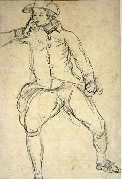 Vázlat egy emberről (toll és tinta, ceruza és wc, a tartóra fektetett papíron) (238963 verse) alkotó: Thomas Rowlandson