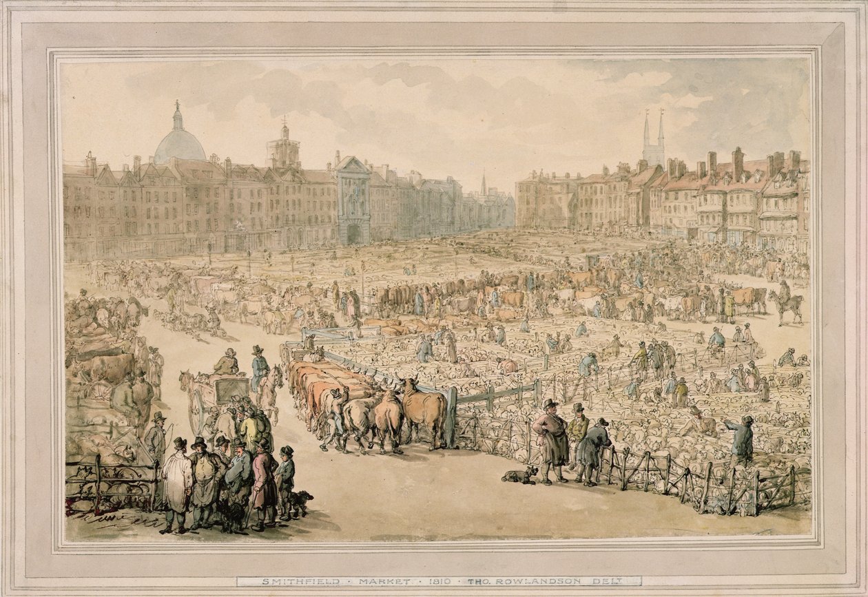 Smithfield piac, 1810 alkotó: Thomas Rowlandson