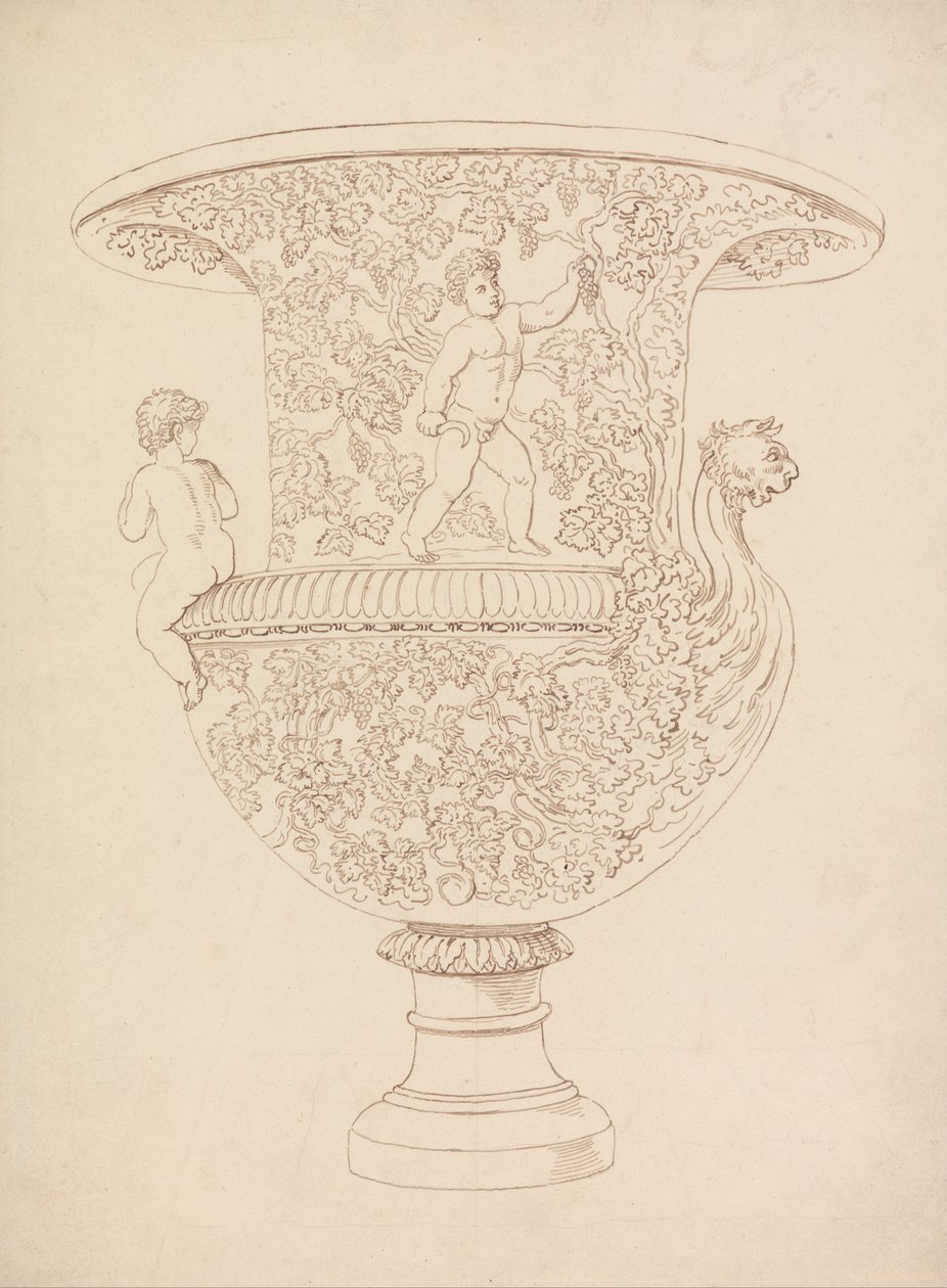 Váza tanulmányozása alkotó: Thomas Rowlandson