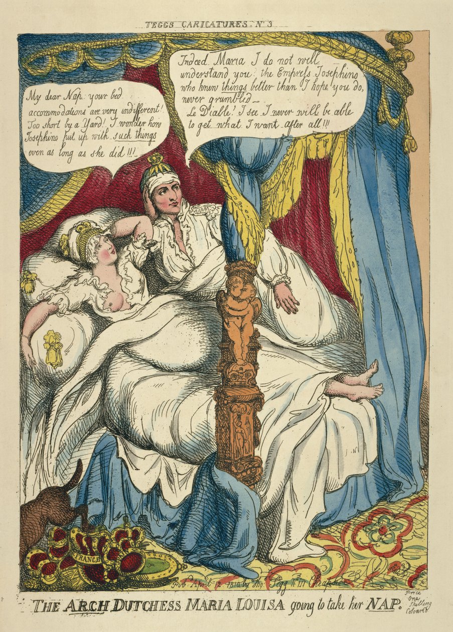Mária Louisa főhercegnő felveszi NAP-ját, 1810 (kézzel színezett rézkarc) alkotó: Thomas Rowlandson