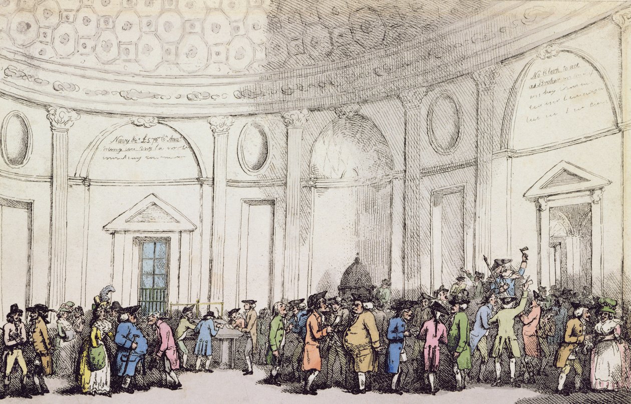 A bank, 1792 alkotó: Thomas Rowlandson