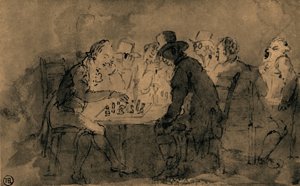 A sakkozók alkotó: Thomas Rowlandson