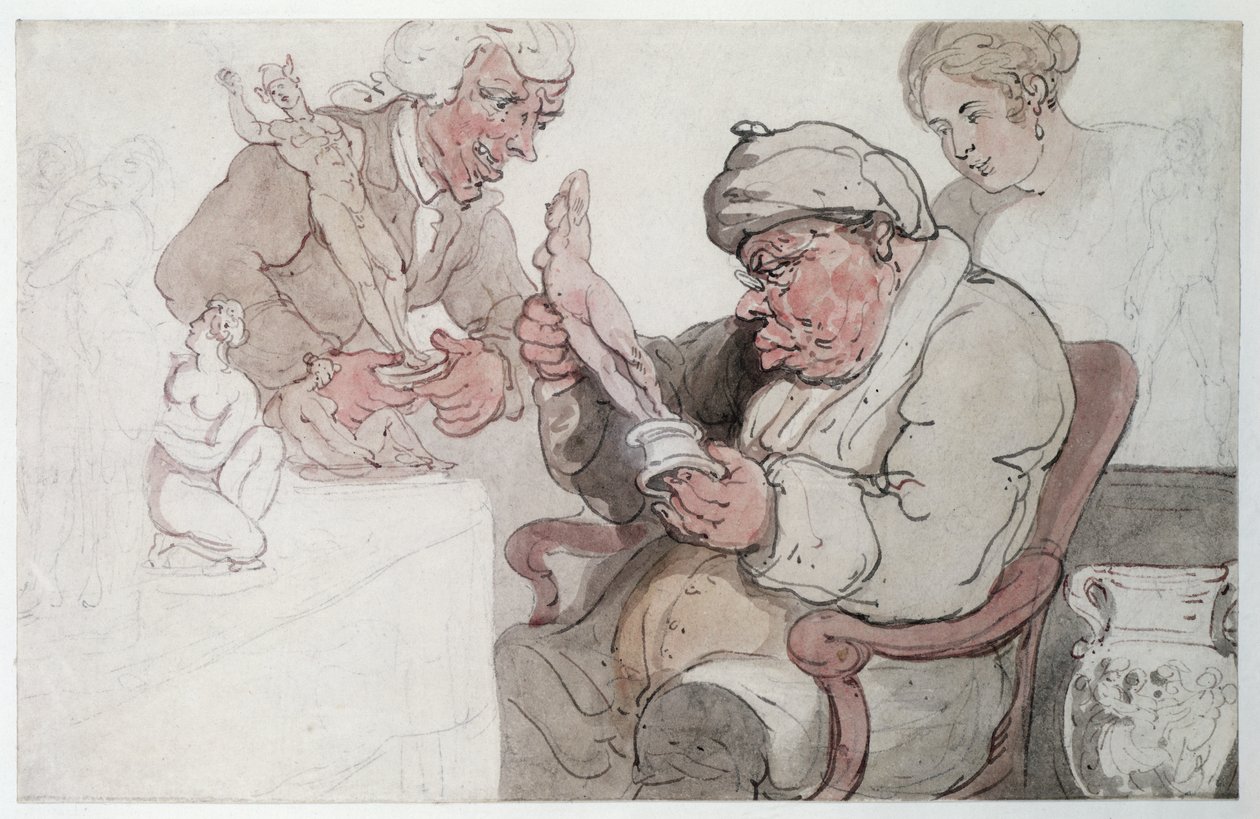 Az ínyence (toll, wc és ceruza papíron) alkotó: Thomas Rowlandson