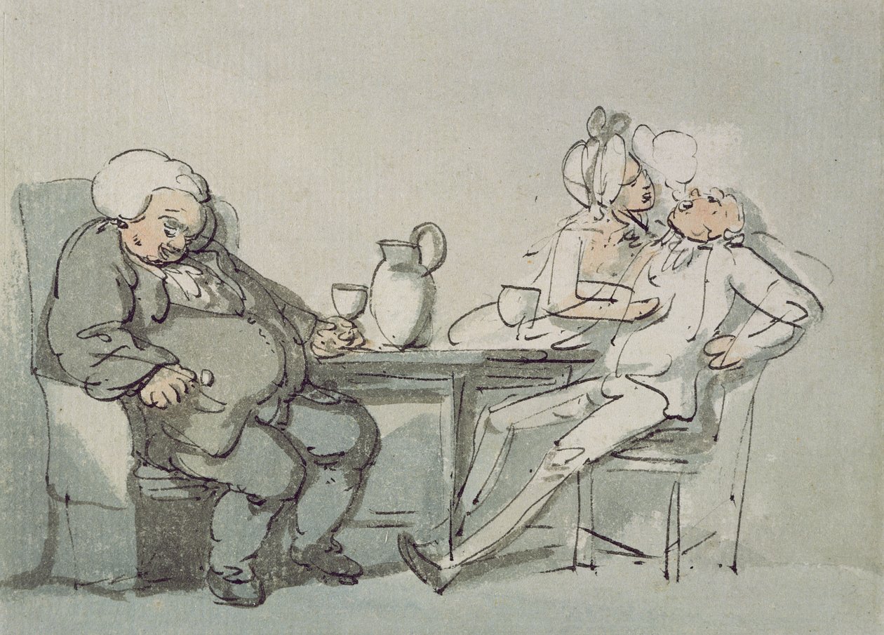 Az orvos legyőzte (toll, tinta és WC papíron) alkotó: Thomas Rowlandson