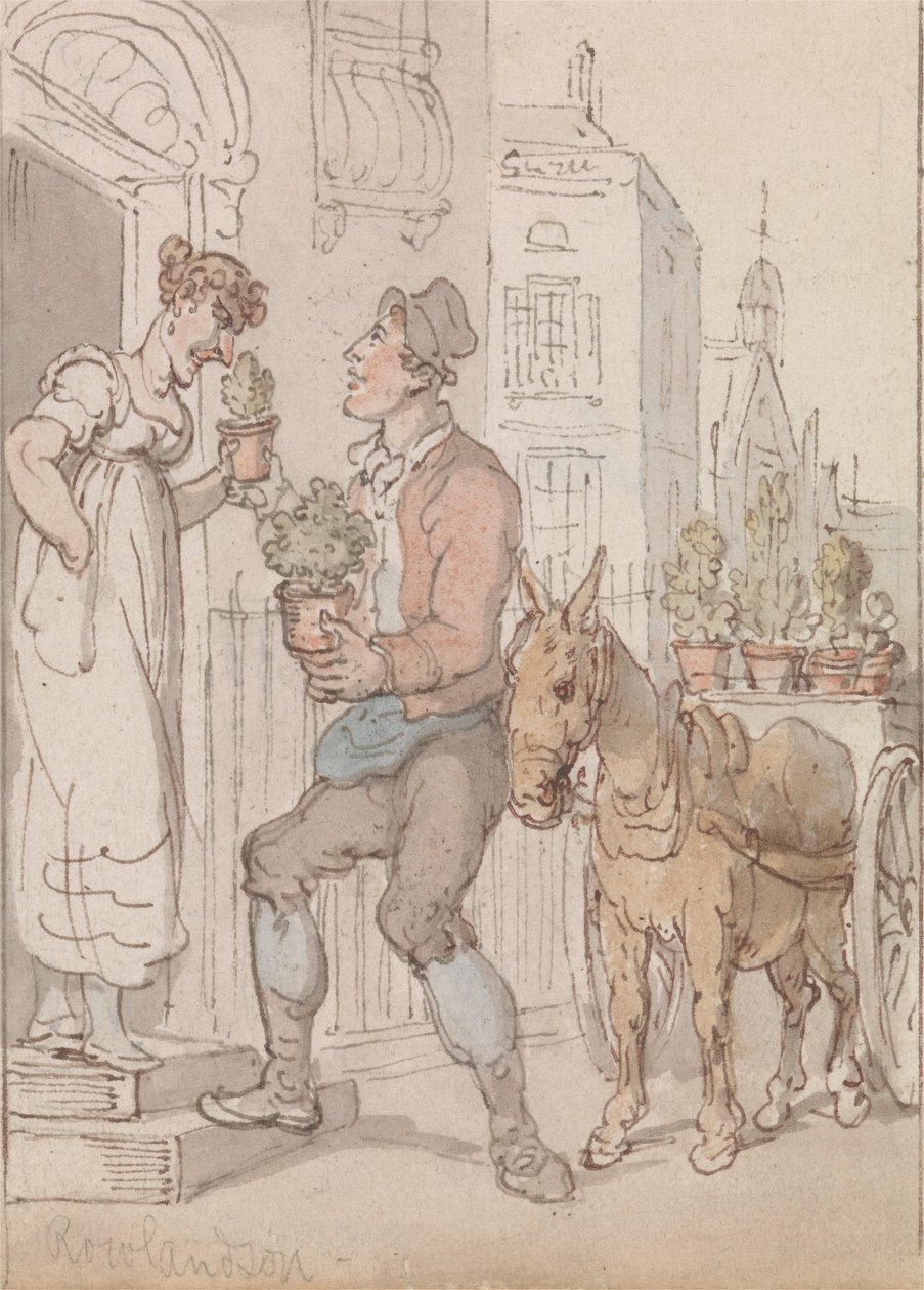 A virág eladó alkotó: Thomas Rowlandson