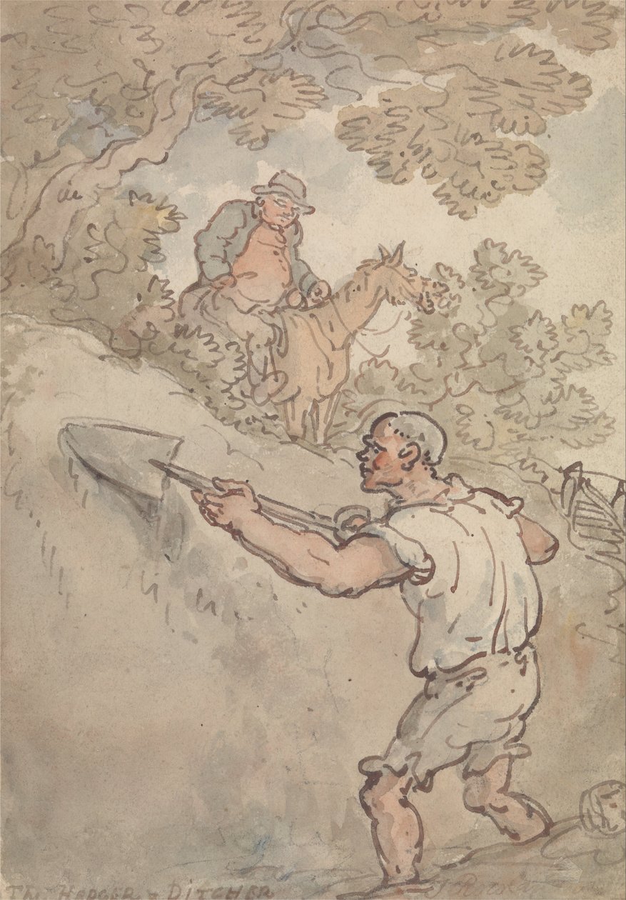 A sövény és árokásó alkotó: Thomas Rowlandson