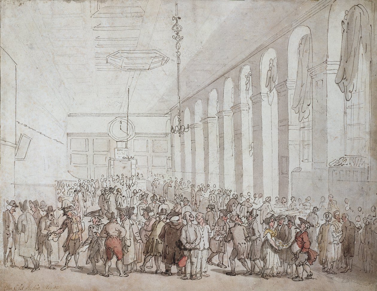A régi indiai ház (toll, tinta és WC papíron) alkotó: Thomas Rowlandson