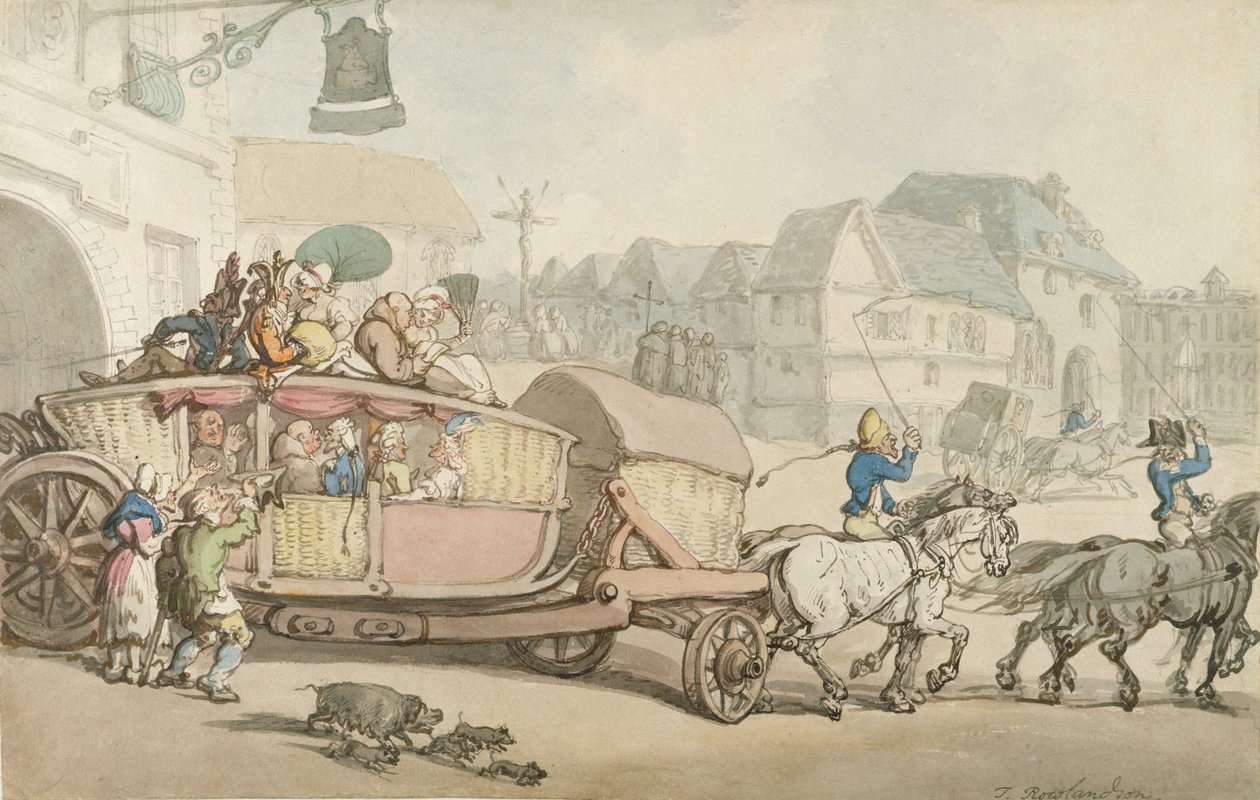 A párizsi szorgalom (toll, tinta és WC papíron) alkotó: Thomas Rowlandson