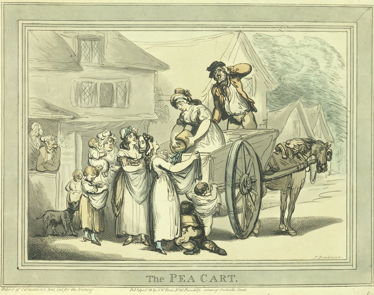 A Borsókocsi, kocsma. szerző: S.W. Fores (színes rézkarc) alkotó: Thomas Rowlandson