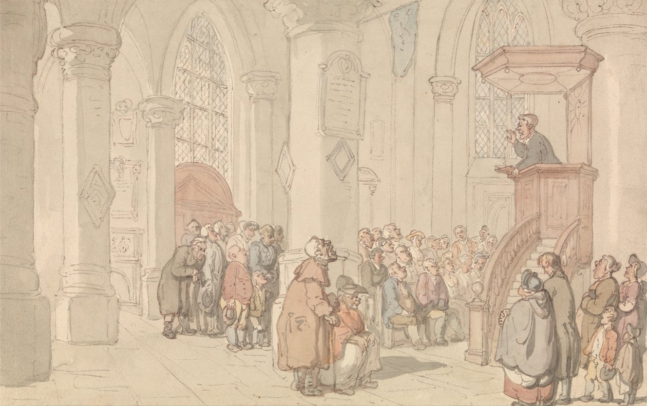 A prédikátor alkotó: Thomas Rowlandson