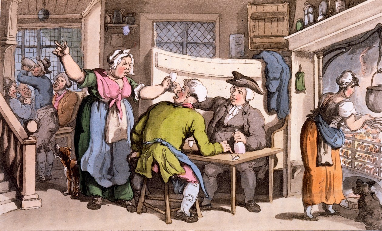 A Szidás, Olivia híreivel alkotó: Thomas Rowlandson