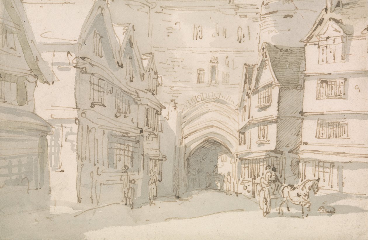 A déli kapu, Exeter alkotó: Thomas Rowlandson
